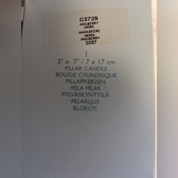 PARTYLITE Candle Mulberry Raspberry X3 Scented Pillar New NOS 4"X9" &  3" X 7" - Picture 10 of 10